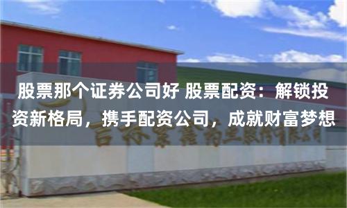 股票那个证券公司好 股票配资：解锁投资新格局，携手配资公司，成就财富梦想