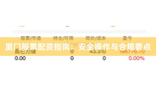 厦门股票配资指南：安全操作与合规要点